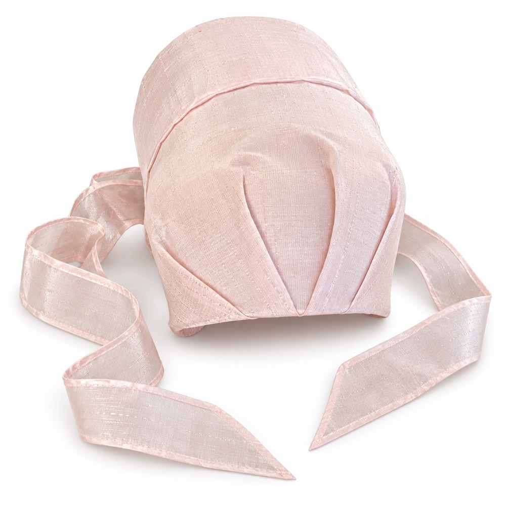 Child's Bonnet Faux Silk OS Pink Good Regencycore Aesthetic Cottagecore Vintage